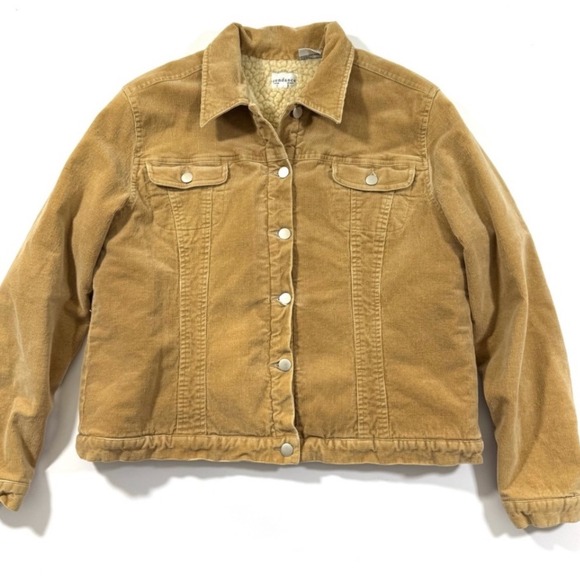 Sundance Catalog Company Womens Corduroy Sherpa Lined Jacket - Picture 1 of 10